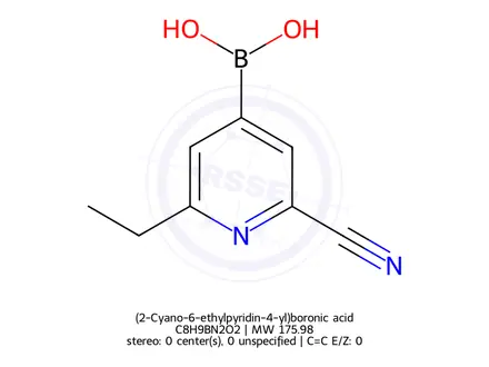 Chemical structure of (2-Cyano-6-ethylpyridin-4-yl)boronic acid