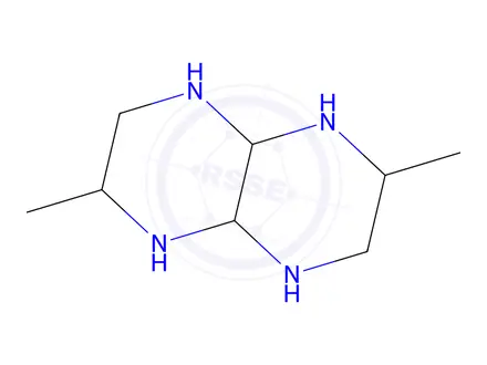 Chemical structure of Pyrazino[2,3-b]pyrazine, decahydro-2,6-dimethyl-, (2-alpha-,4a-alpha-,6-ba-,8a-ba-)-(9CI)