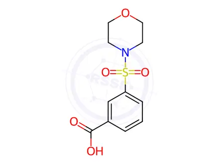 Chemical structure of 3-(Morpholinosulfonyl)benzenecarboxylic acid