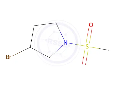 Chemical structure of 3-bromo-1-methanesulfonylpyrrolidine