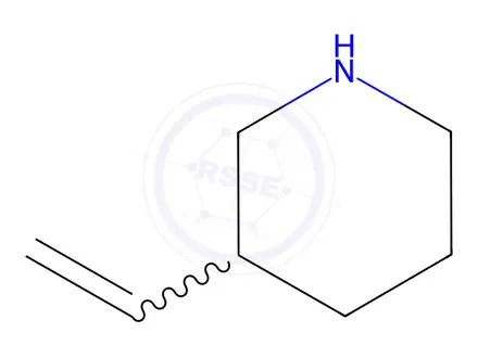 Chemical structure of 3-vinylpiperidine