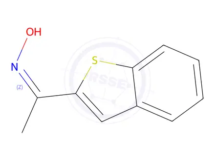 Chemical structure of (Z)-1-(benzo[b]thiophen-2-yl) ethanone oxime