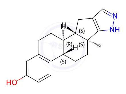 Chemical structure of 16,17-pyrazoleestrone