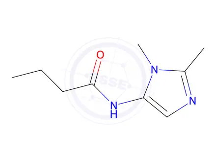 Chemical structure of Butanamide, N-(1,2-dimethyl-1H-imidazol-5-yl)-