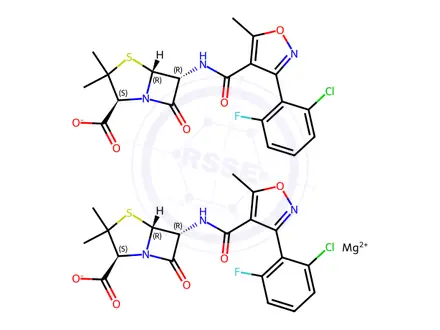 Chemical structure of Flucloxacillin Magnesium Octahydrate