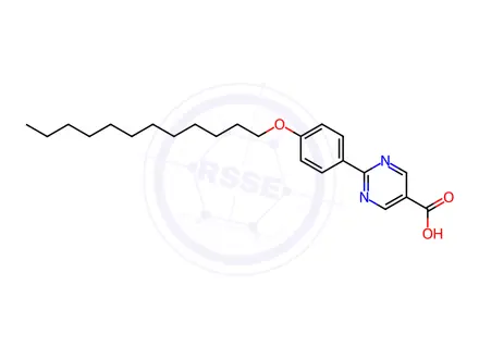 Chemical structure of 2-(4-(Dodecyloxy)phenyl)pyrimidine-5-carboxylic acid