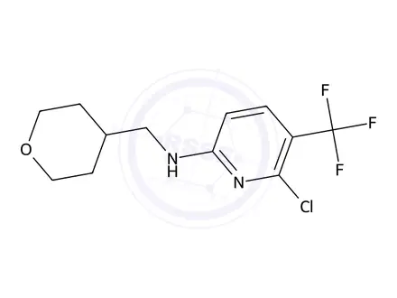 Chemical structure of 6-Chloro-N-((tetrahydro-2H-pyran-4-yl)methyl)-5-(trifluoromethyl)pyridin-2-amine