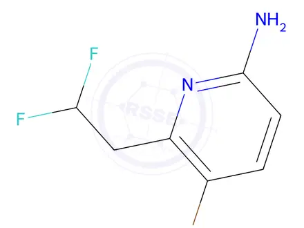 Chemical structure of 5-Bromo-6-(2,2-difluoroethyl)pyridin-2-amine