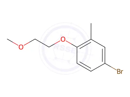 Chemical structure of Benzene, 4-bromo-1-(2-methoxyethoxy)-2-methyl-