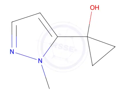 Chemical structure of 1-(1-Methyl-1h-pyrazol-5-yl)cyclopropan-1-ol