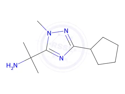 Chemical structure of 2-(3-Cyclopentyl-1-methyl-1h-1,2,4-triazol-5-yl)propan-2-amine