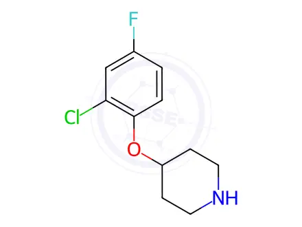 Chemical structure of 4-(2-Chloro-4-fluorophenoxy)piperidine