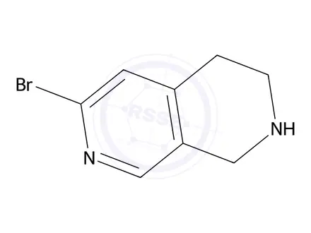 Chemical structure of 6-Bromo-1,2,3,4-tetrahydro-2,7-naphthyridine