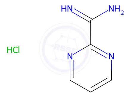 Chemical structure of 2-Amidinopyrimidine hydrochloride