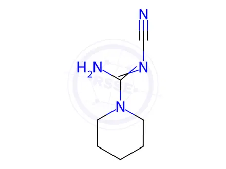 Chemical structure of N-Cyanopiperidine-1-carboximidamide
