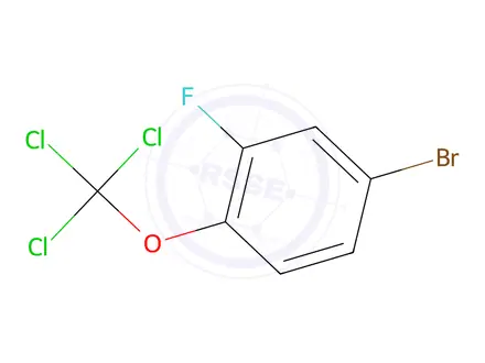 Chemical structure of 4-Bromo-2-fluoro-1-(trichloromethoxy)benzene