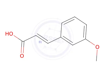 Chemical structure of 3-Methoxycinnamic acid