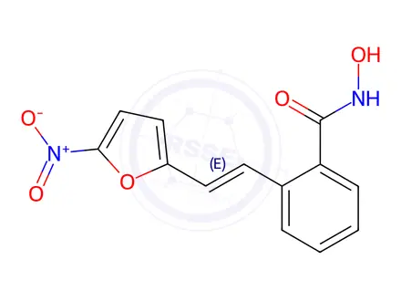 Chemical structure of N-Hydroxy-2-(2-(5-nitrofuran-2-yl)vinyl)benzamide
