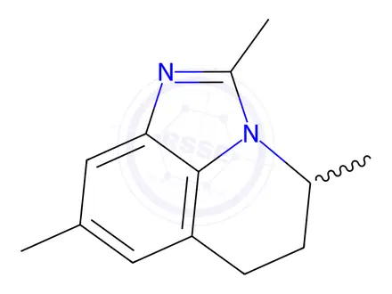 Chemical structure of 4H-Imidazo[4,5,1-ij]quinoline,5,6-dihydro-2,4,8-trimethyl-(9CI)