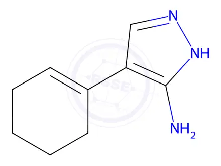 Chemical structure of 4-Cyclohex-1-en-1-yl-1H-pyrazol-5-amine