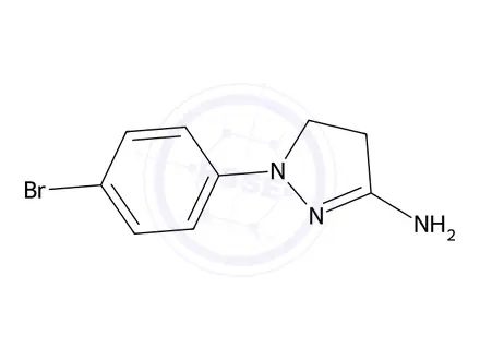 Chemical structure of 1-(4-Bromophenyl)-4,5-dihydro-1H-pyrazol-3-amine