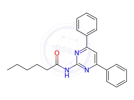 Chemical structure of N-(4,6-Diphenylpyrimidin-2-yl)hexanamide