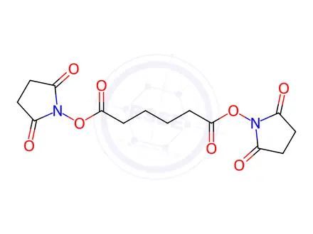 Chemical structure of bis(2,5-dioxopyrrolidin-1-yl) adipate