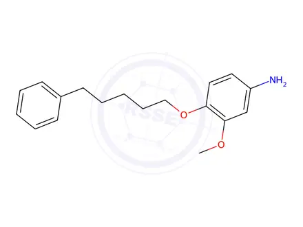 Chemical structure of 3-Methoxy-4-((5-phenylpentyl)oxy)aniline