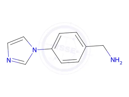 Chemical structure of 1-[4-(1H-Imidazol-1-yl)phenyl]methanamine