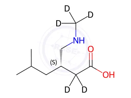 Chemical structure of (S)-N-Methyl-d5 Pregabalin