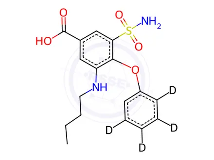 Chemical structure of Bumetanide D5
