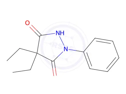 Chemical structure of 4,4-Diethyl-1-phenylpyrazolidine-3,5-dione