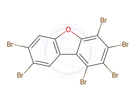 Chemical structure of 1,2,3,4,7,8-HEXABROMODIBENZOFURAN