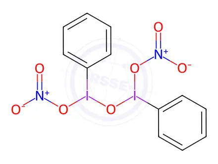 Chemical structure of Oxybis(phenyl-l3-iodanediyl) dinitrate