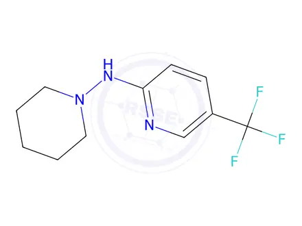 Chemical structure of N-(Piperidin-1-yl)-5-(trifluoromethyl)-pyridin-2-amine