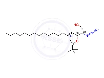 Chemical structure of (2S,3R,4E)-2-Azido-3-(tert-butyldimethylsilyl)-erythro-sphingosine