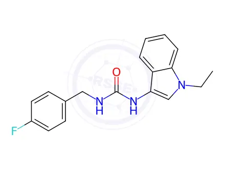 Chemical structure of 1-(1-Ethyl-1H-indol-3-yl)-3-(4-fluorobenzyl)urea