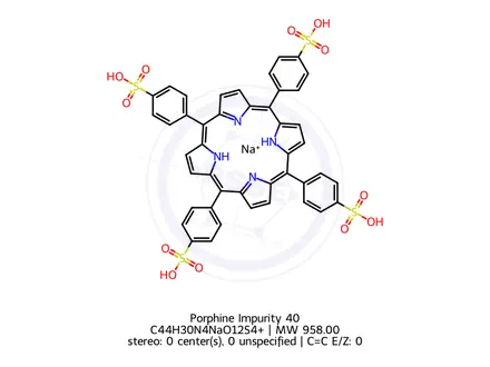 Chemical structure of Porphine Impurity 40