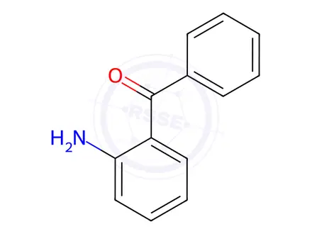 Chemical structure of 2-Aminobenzophenone