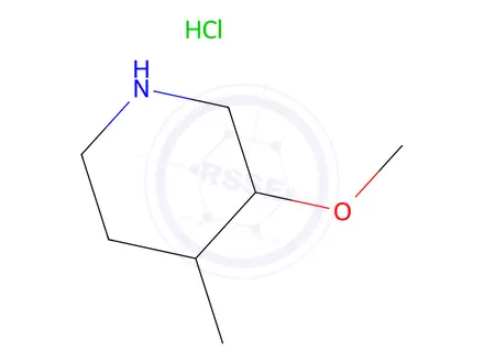 Chemical structure of 3-methoxy-4-methylpiperidine hydrochloride