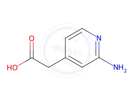 Chemical structure of 4-Pyridineacetic acid, 2-amino-, hydrochloride (1:2)