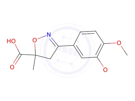 Chemical structure of 3-(3,4-Dimethoxyphenyl)-5-methyl-4,5-dihydro-1,2-oxazole-5-carboxylic acid
