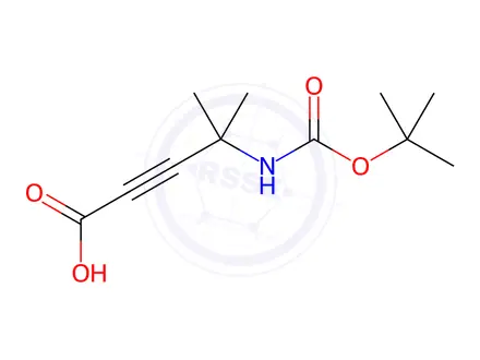 Chemical structure of 4-((Tert-butoxycarbonyl)amino)-4-methylpent-2-ynoic acid
