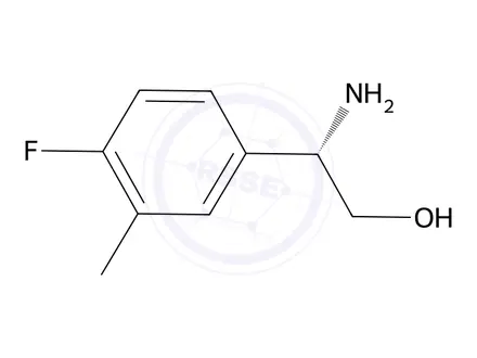 Chemical structure of (S)-2-amino-2-(4-fluoro-3-methylphenyl)ethan-1-ol