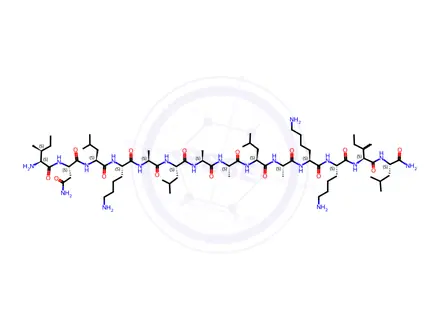 Chemical structure of Mastoparan (NSC 351907)