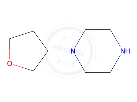 Chemical structure of 1-(Tetrahydrofuran-3-yl)piperazinetrifluoroacetic acid salt