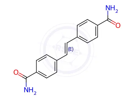 Chemical structure of 4,4'-(Ethene-1,2-diyl)dibenzamide