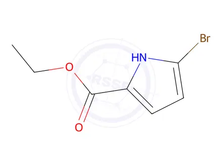 Chemical structure of ethyl 5-bromo-1H-pyrrole-2-carboxylate