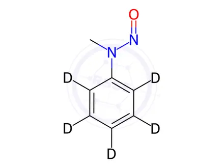 Chemical structure of N-Nitroso-N-methylaniline-[D5]