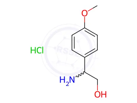 Chemical structure of 2-Amino-2-(4-methoxyphenyl)ethanol hydrochloride